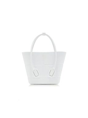 Bottega Veneta Mini Arco Tote Chalk White